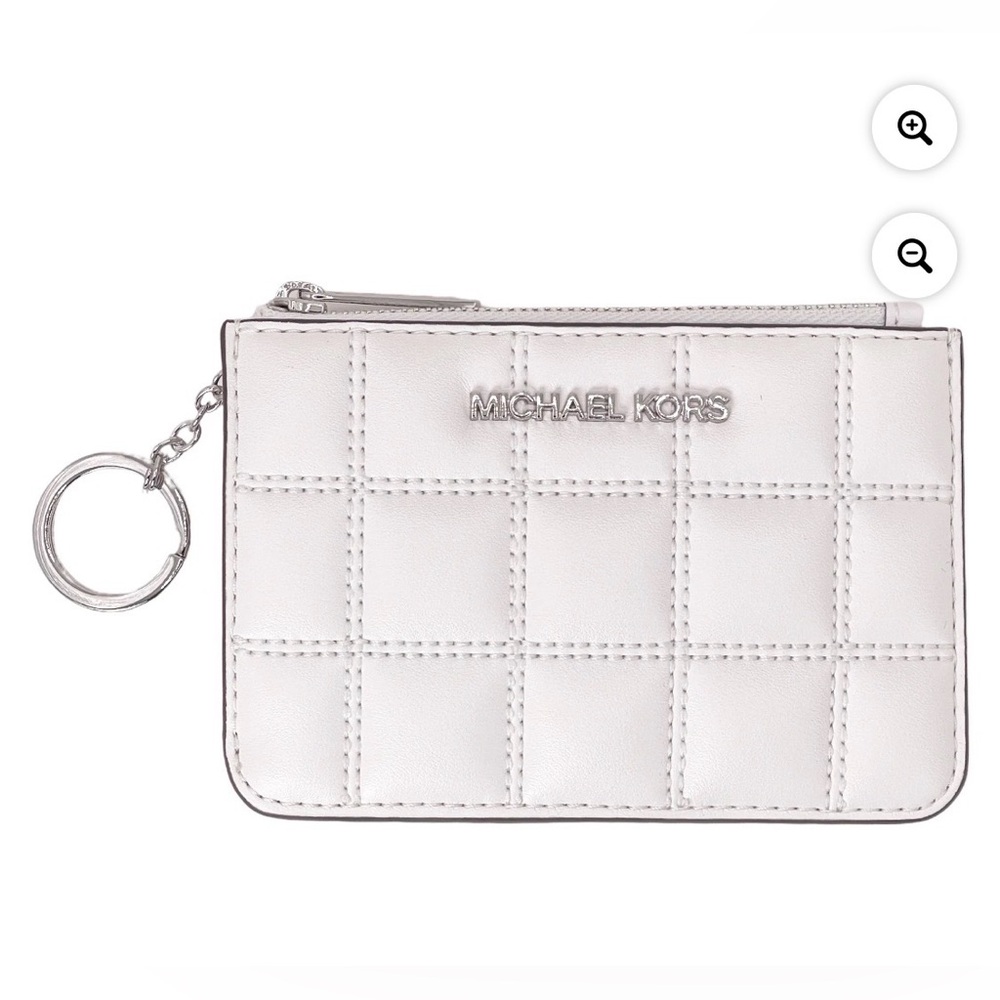 Michael Kors women’s Jet Set Travel small top zip coin pouch in vegan leather